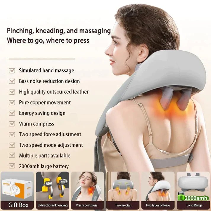 3D Neck & Shoulder Massager | 3D Kneeding Massage