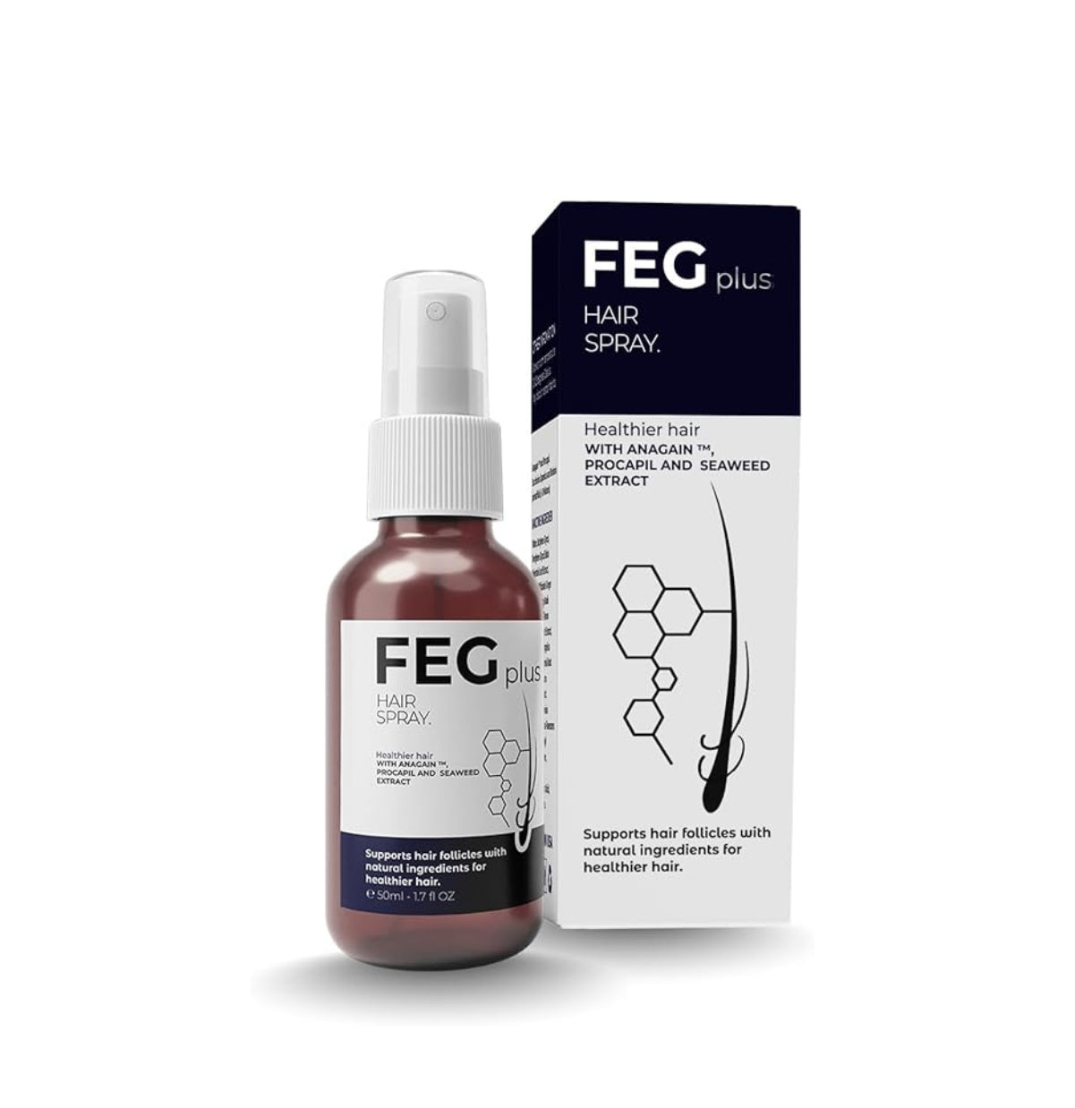 FEG Plus Hair Growth Spray 50ml | Anti-Hair Loss & Regrowth Solution (Original)