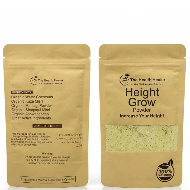 Health Healer Height Growth Powder 100g | Ayurvedic Herbal Supplement for Teens & Adults